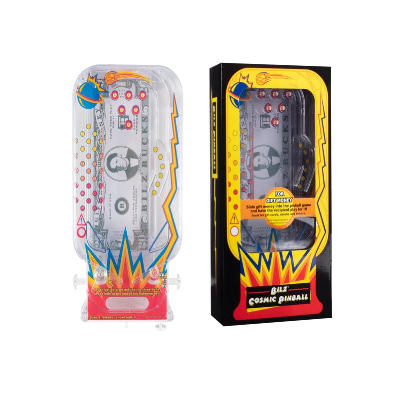 BILZ Money Puzzle for Cash  Gift Cards and Tickets - Money Maze - Perfect for Easter Baskets and Holiday Presents - Reusable Puzzle for Kids  Adults and All Ages - Cosmic Pinball - Image 1